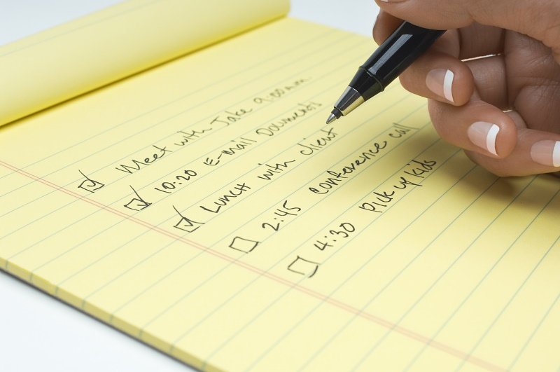 A Task List on Paper